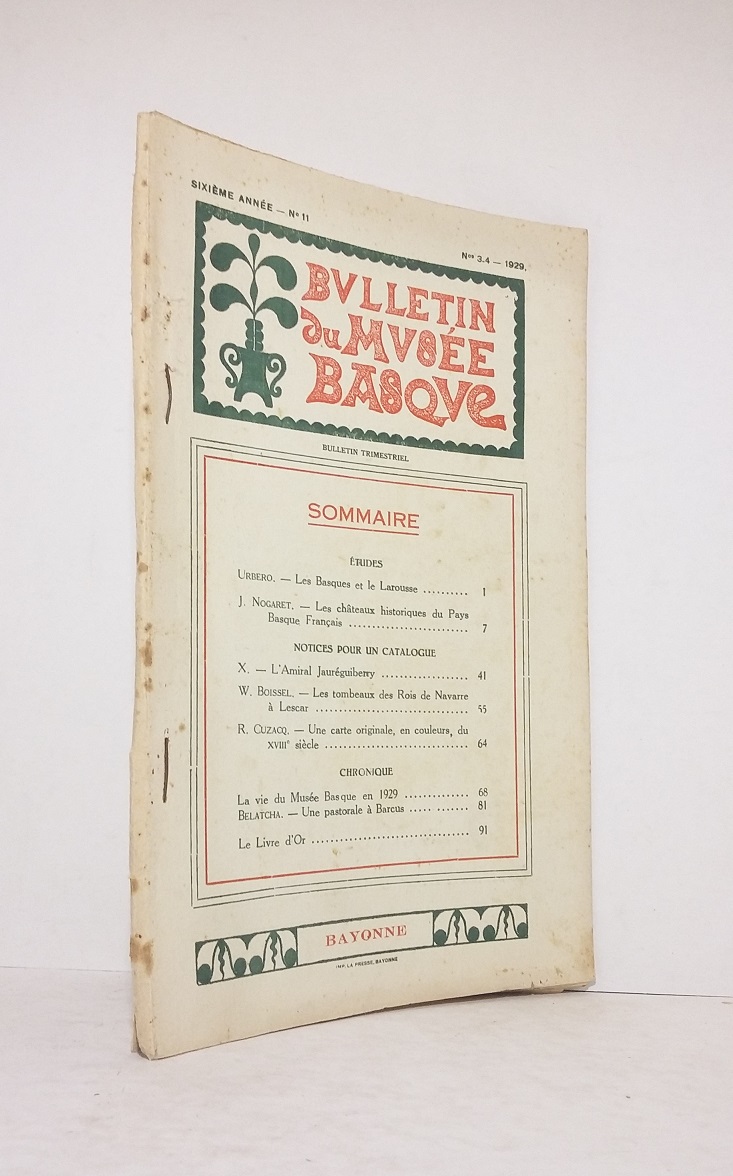 Bulletin du Musée Basque - Sixième année - n° 11