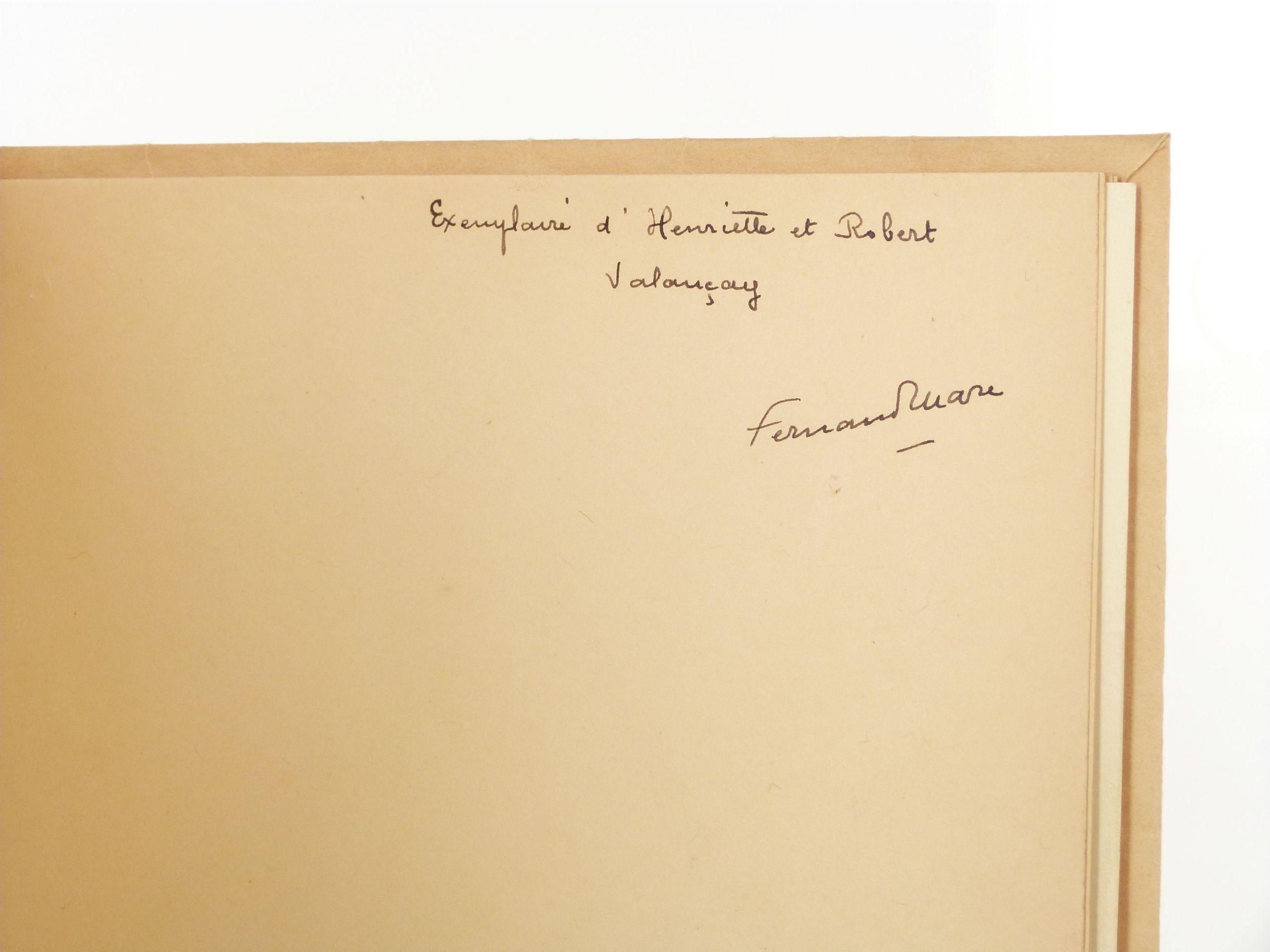 Exemplaire personnel du poète Robert Valançay