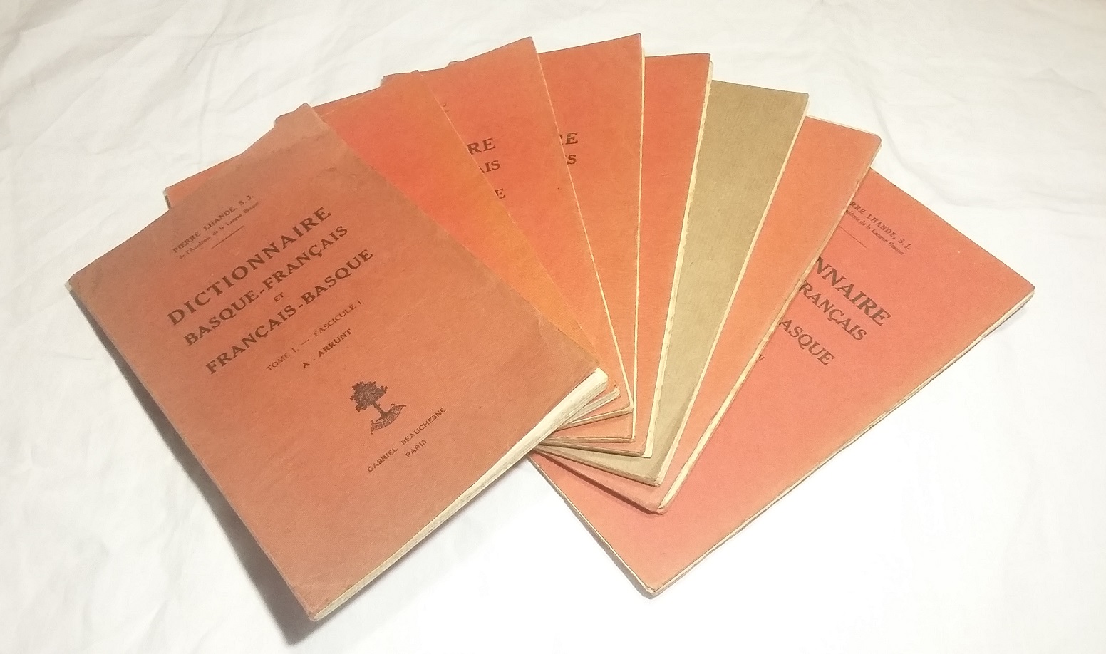 Dictionnaire basque-français et français-basque, Tome I. - Fascicules I à VIII