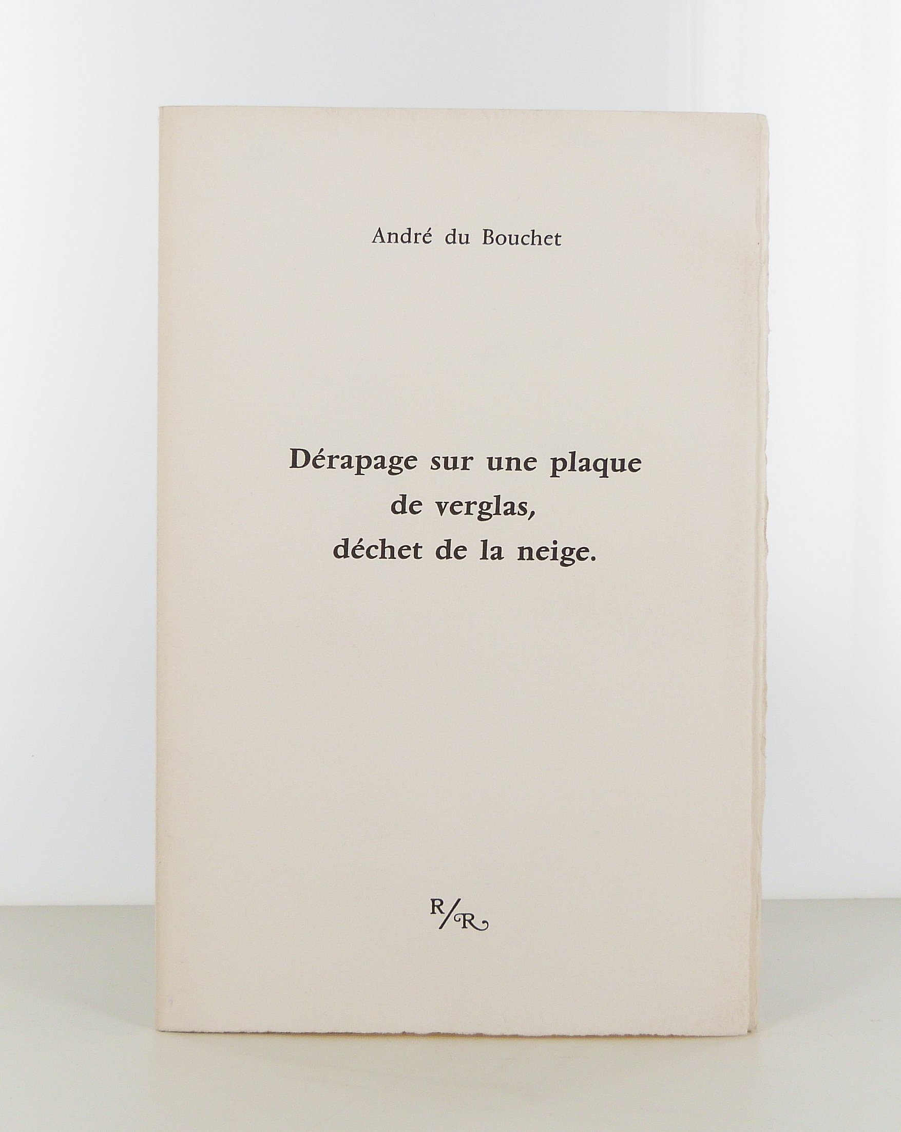 Dérapage sur une plaque de verglas, déchet de la neige André du Bouchet
