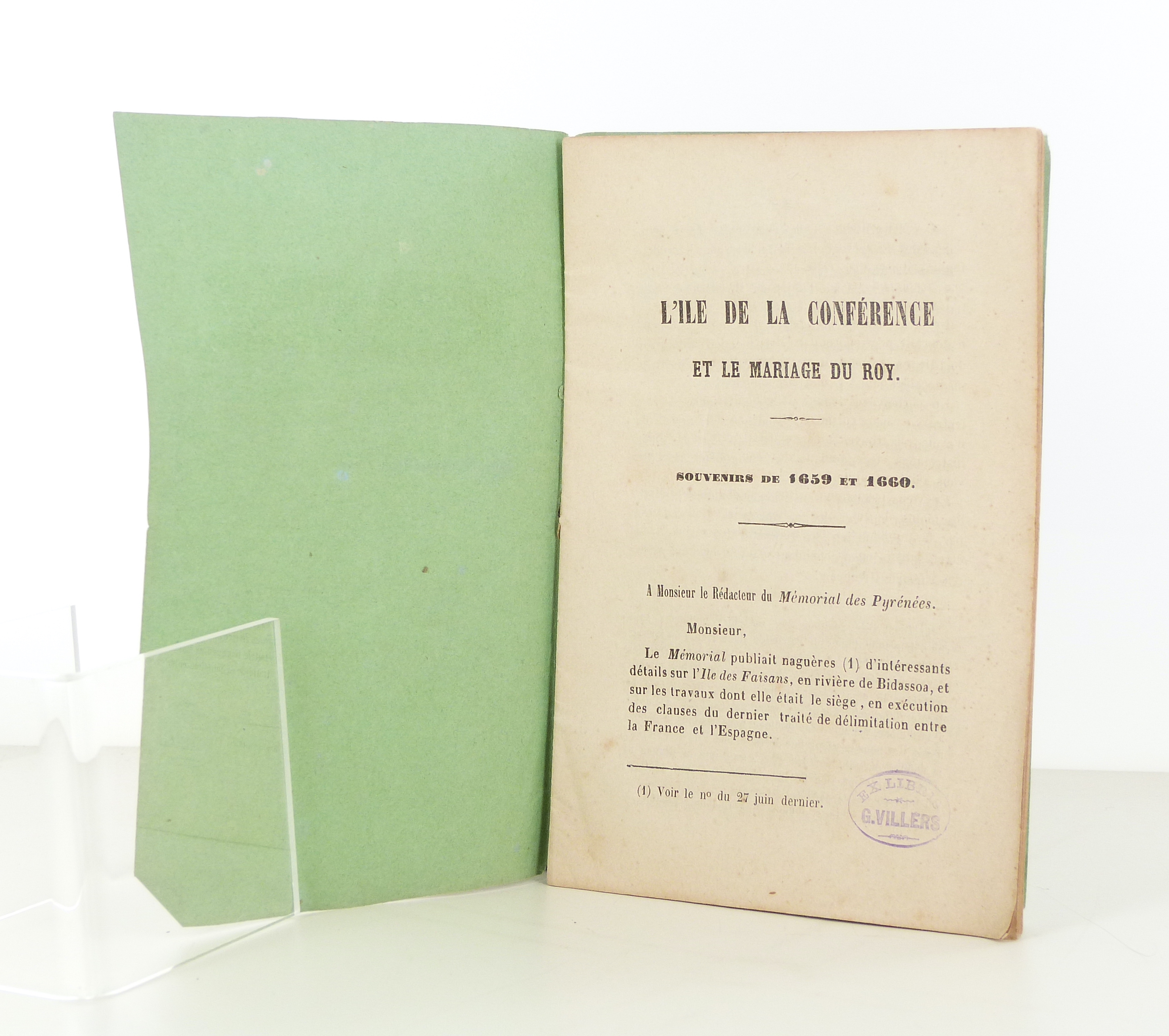 L'île de la conférence et le mariage du roy