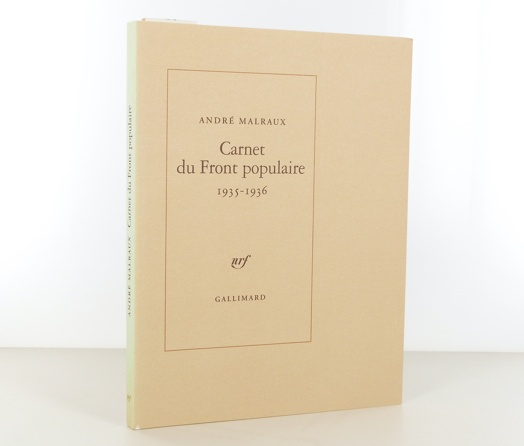  Carnet du Front populaire d'André Malraux (1970)