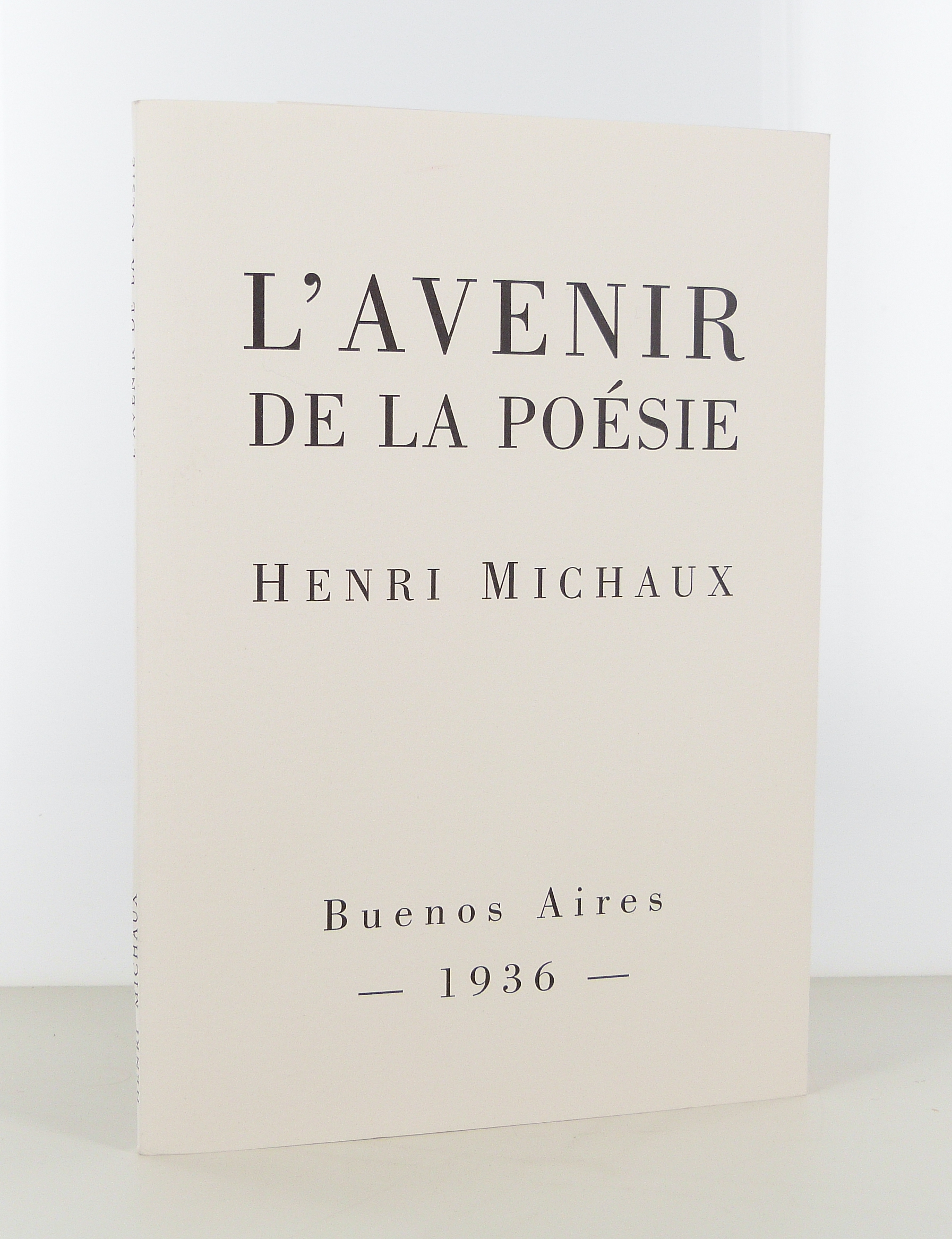 L'avenir de la poésie, Henri Michaux