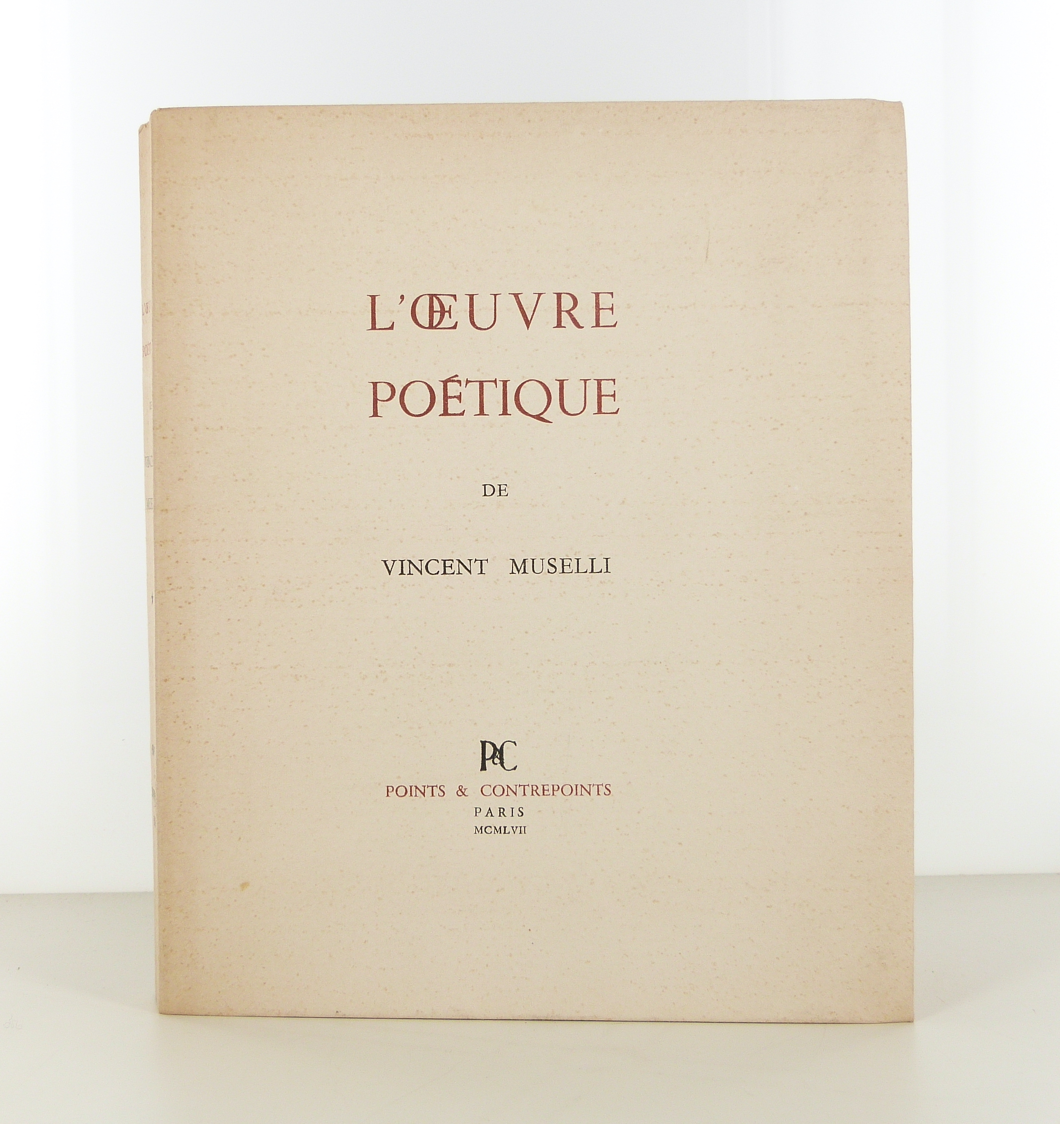L'oeuvre poétique de Vincent Muselli