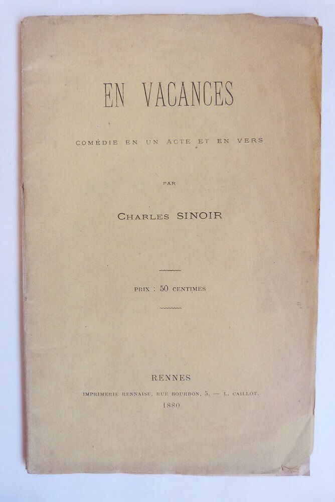 En vacances. Comédie en un acte et en vers