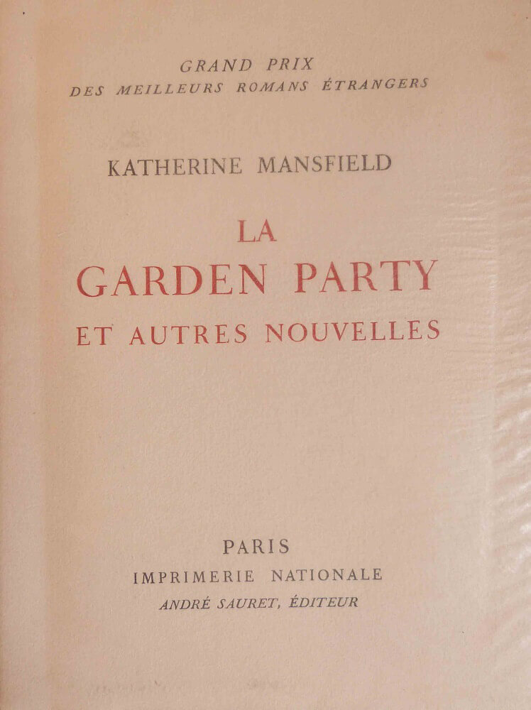 La garden Party et autres nouvelles