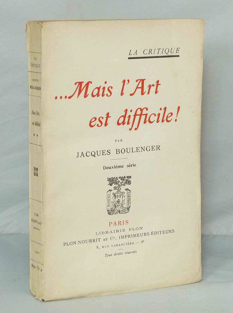...Mais l'art est difficile !