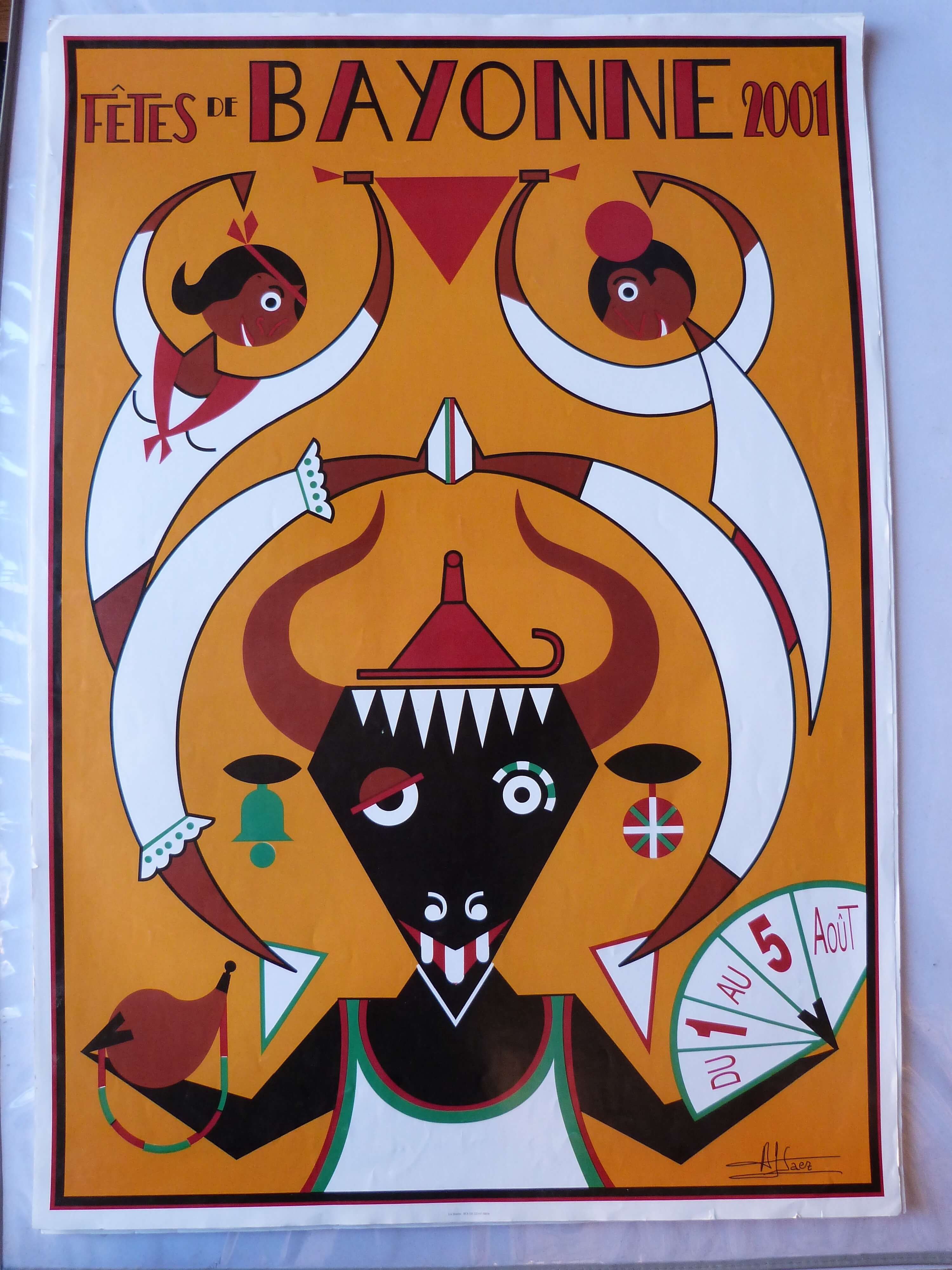 Affiche des Fêtes de Bayonne 2001