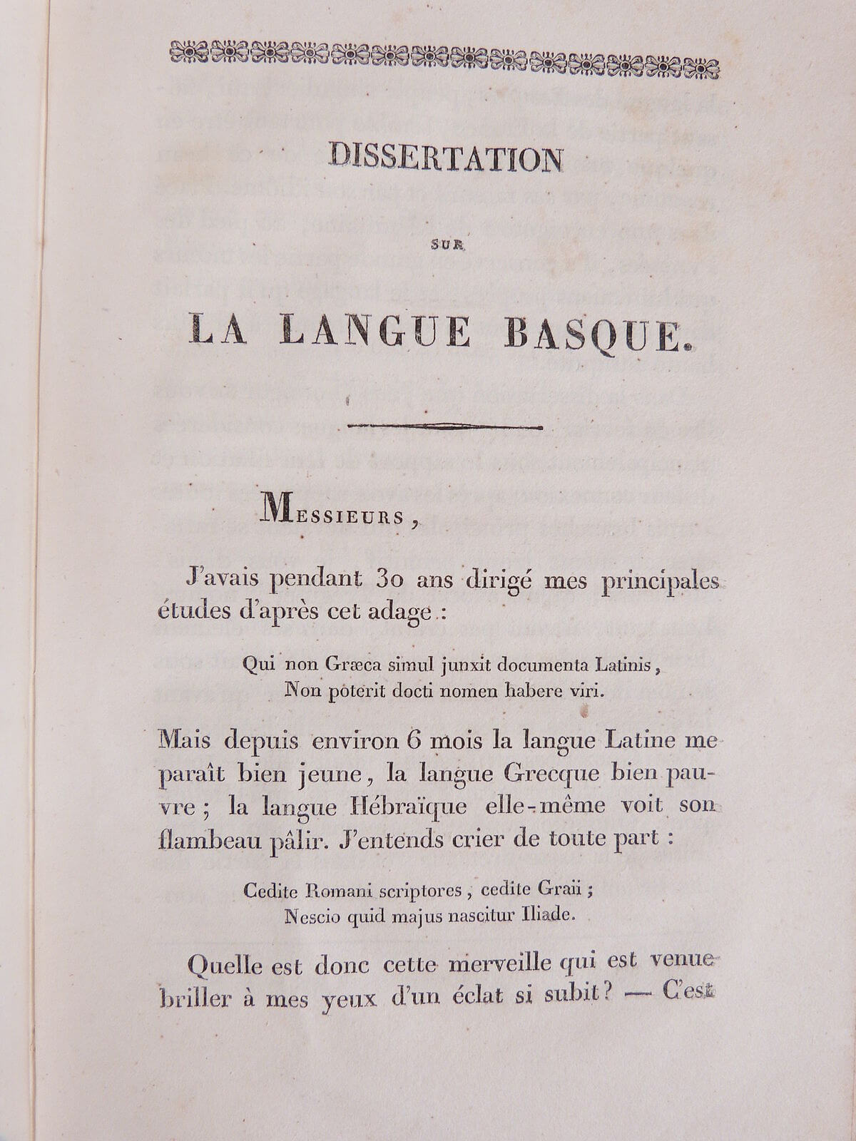Dissertation sur la langue basque