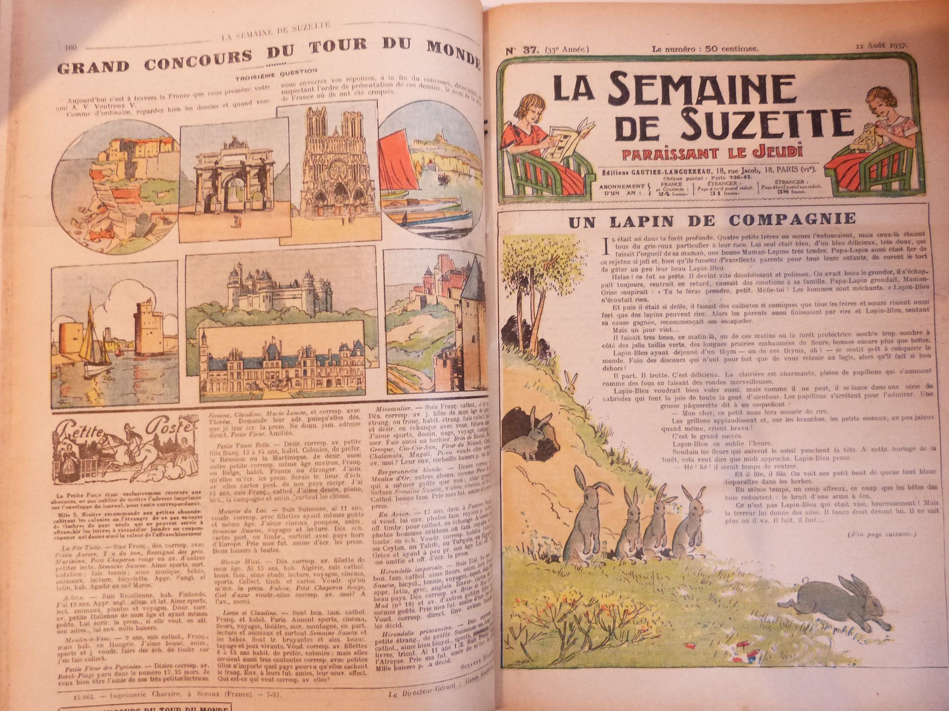 La Semaine de Suzette, 1937-1938
