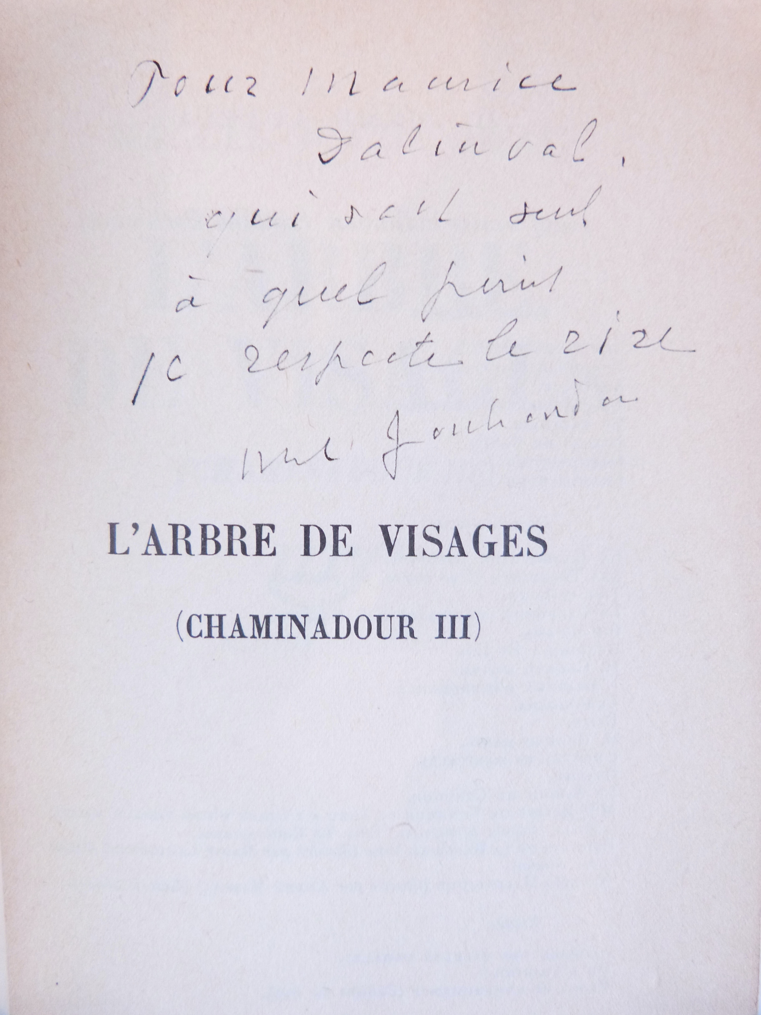 L’arbre de visages (Chaminadour III). 