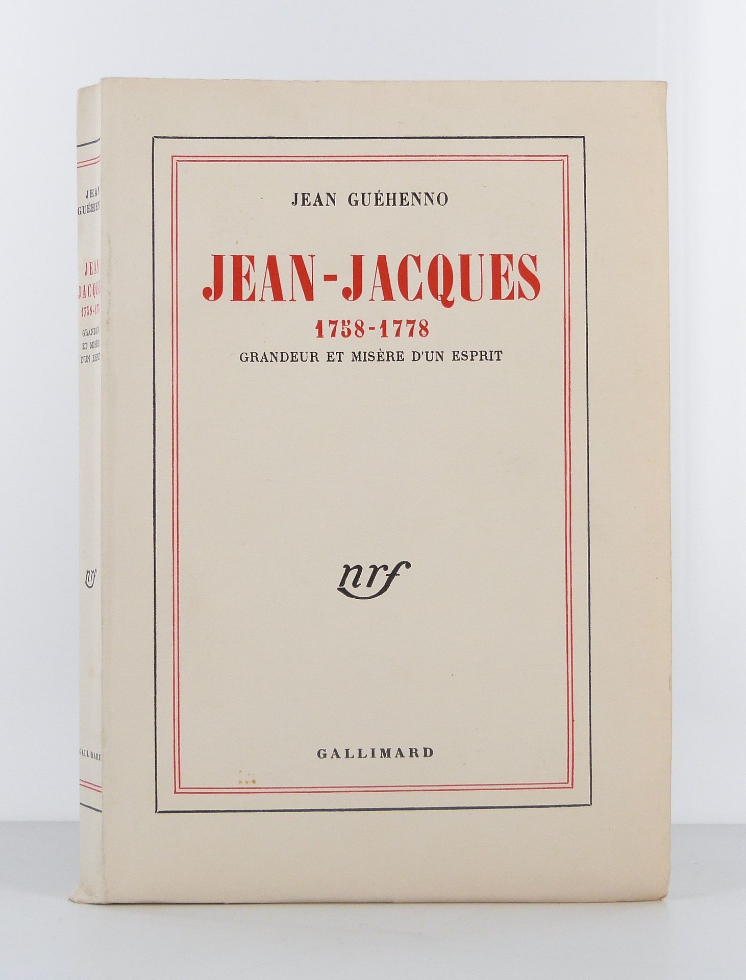 Jean-Jacques 1758-1778, grandeur et misère d'un esprit