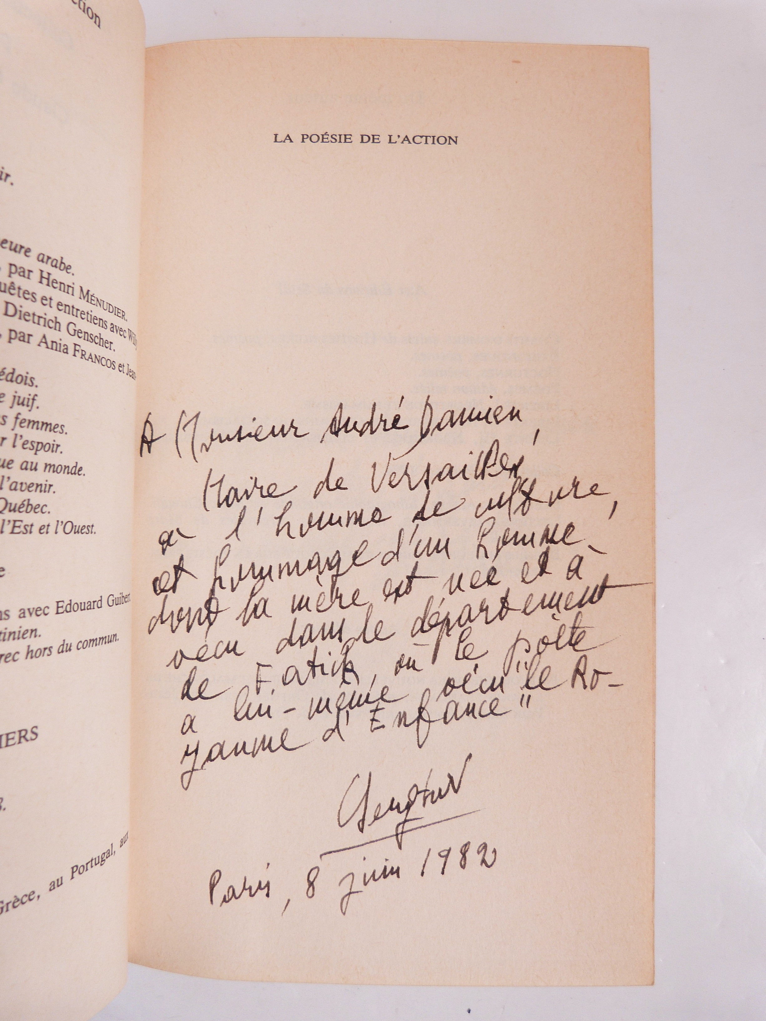 La Poésie de l'Action