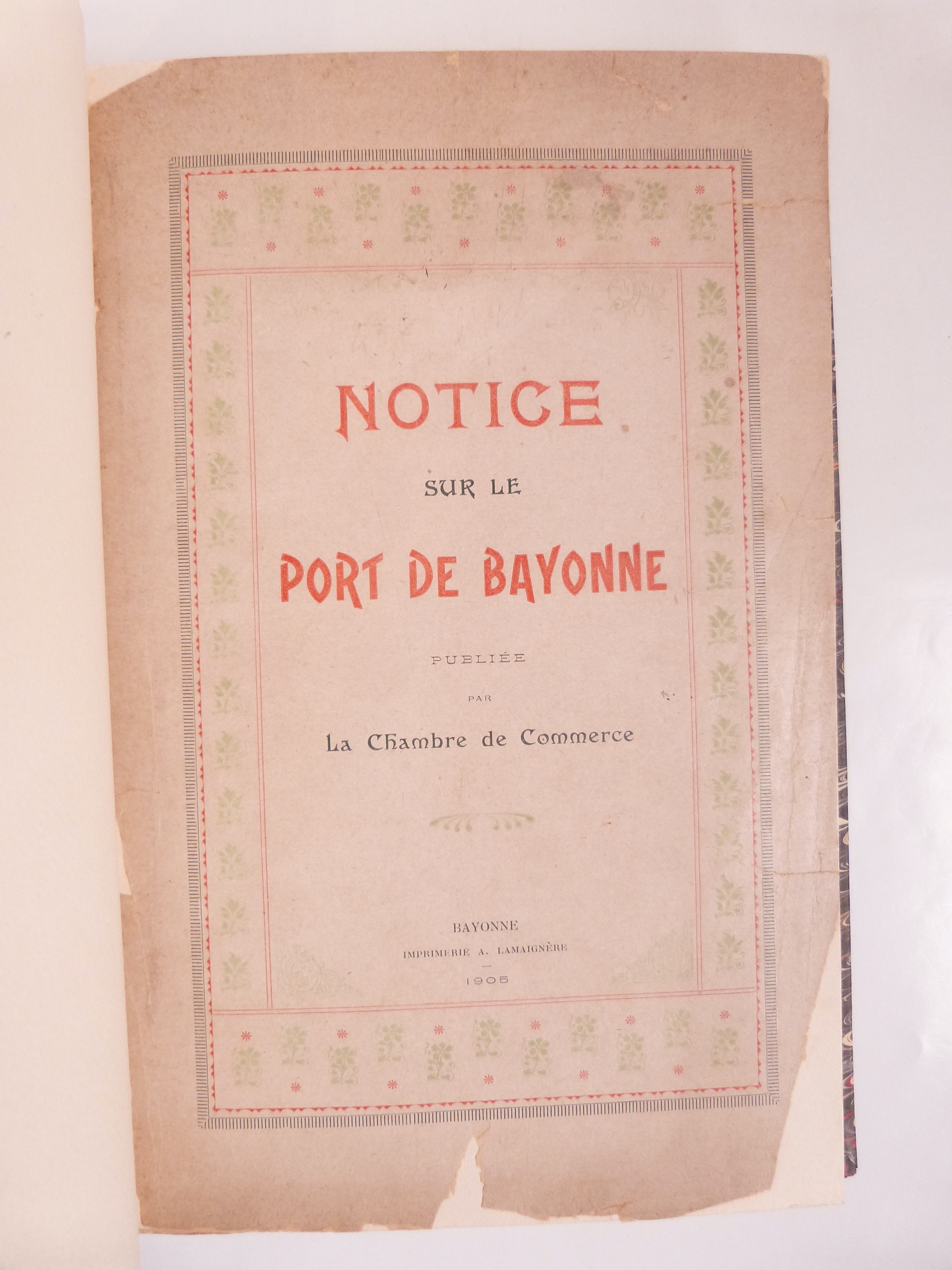Notice sur le port de Bayonne 