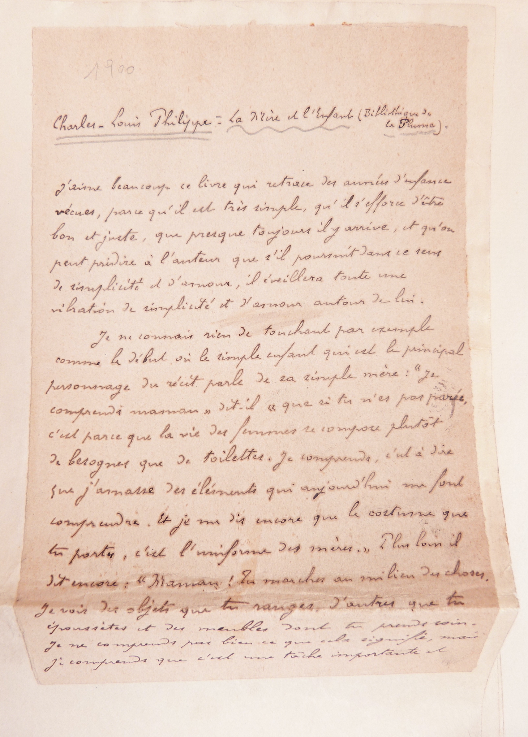 La mère et l'enfant