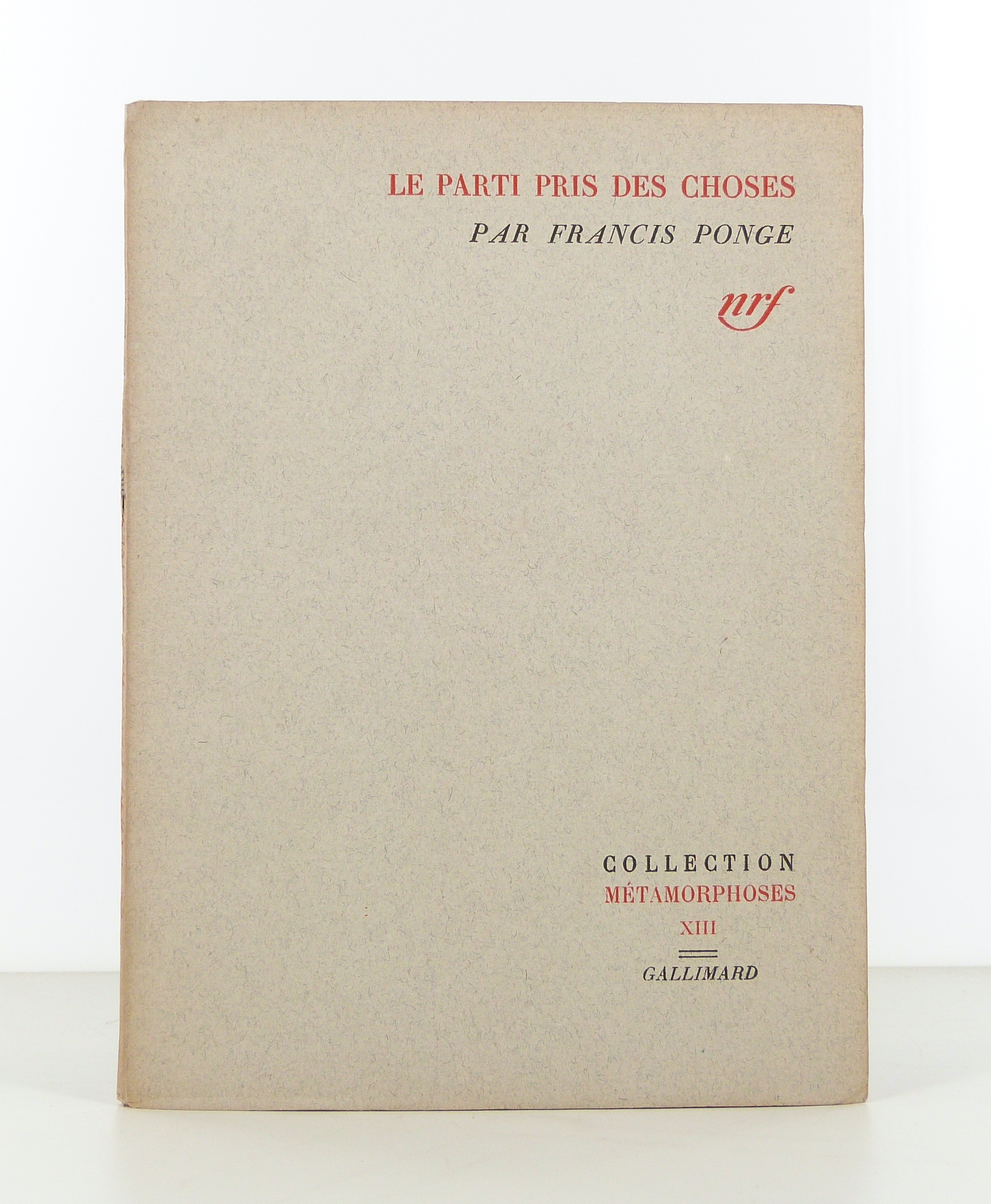 Le parti pris des choses