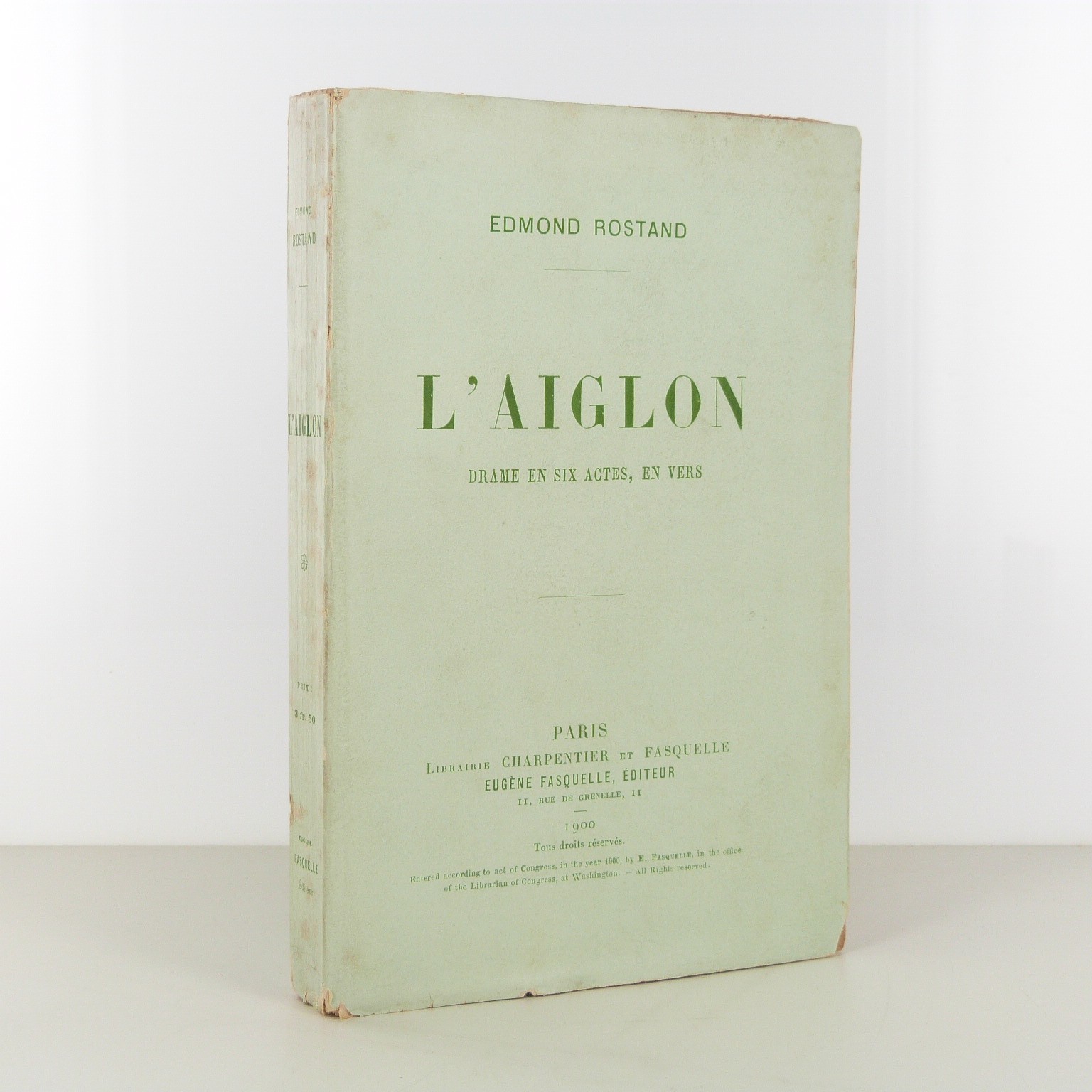 Couverture de l'édition originale de L'Aiglon - Edmond Rostand