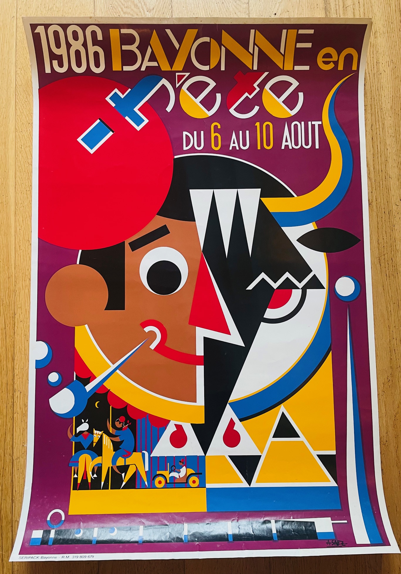 Affiche des Fêtes de Bayonne 1986